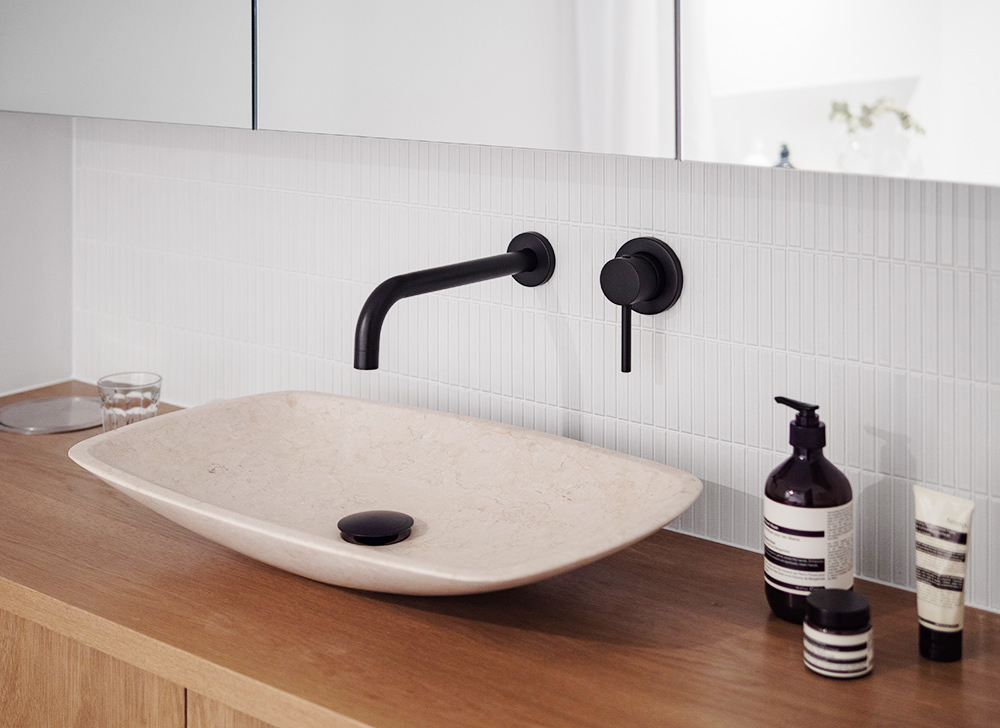 シングルレバー洗面混合栓 BX-4212L-BK マットブラック BX-4212L-BK