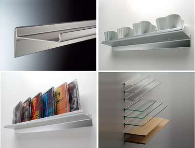 飾り棚 アルミレールシェルフ