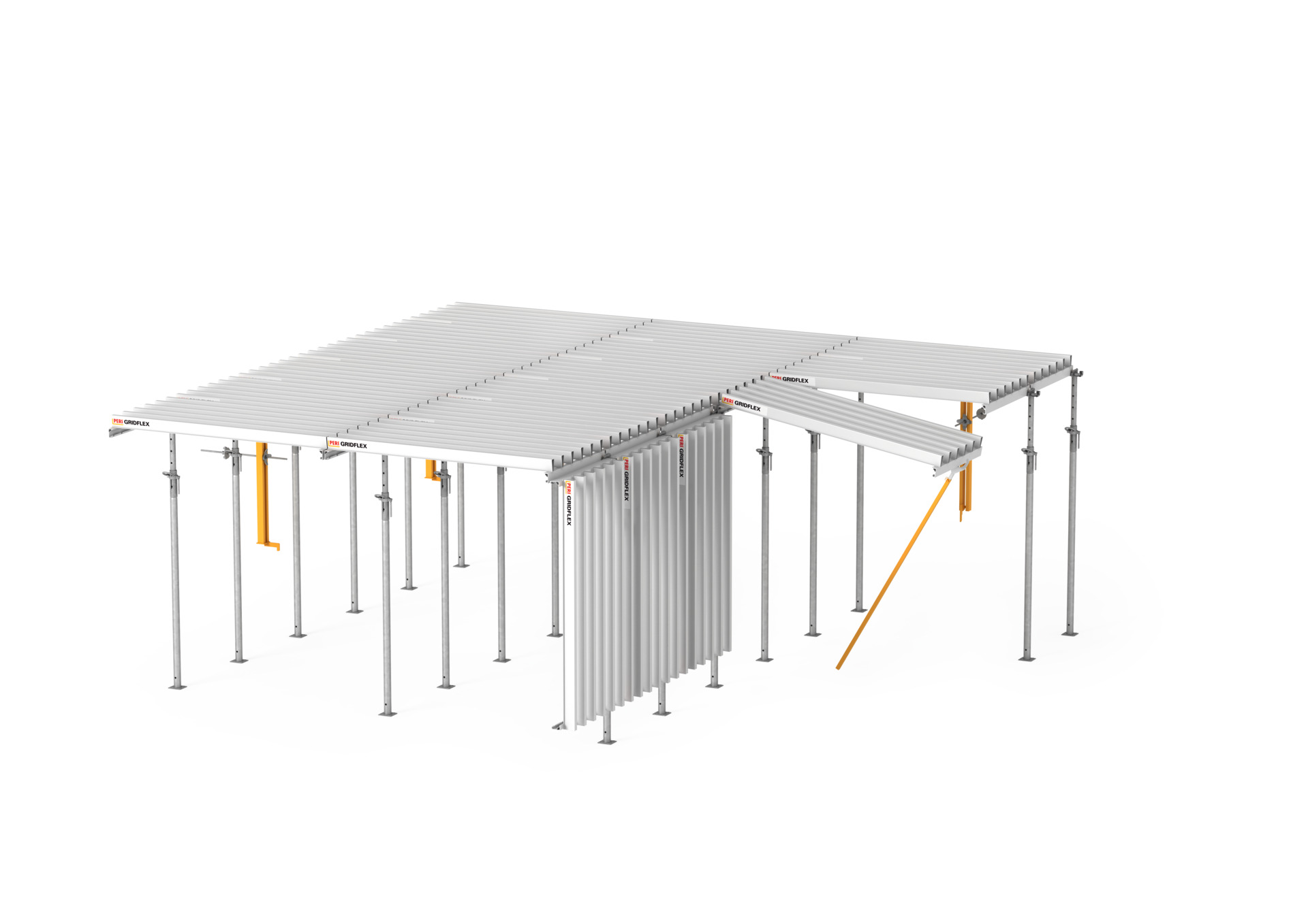 広い順応性 アルミ製スラブ型枠『PERI GRIDFLEX』