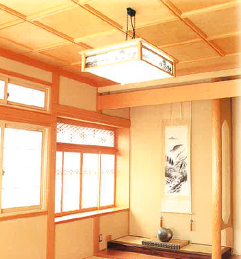 天井板『目透かし格天井』