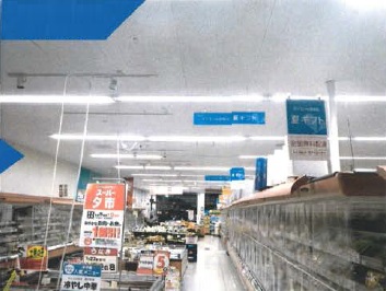 【特殊洗浄剤噴霧施工例】スーパーマーケット天井 カビ除去