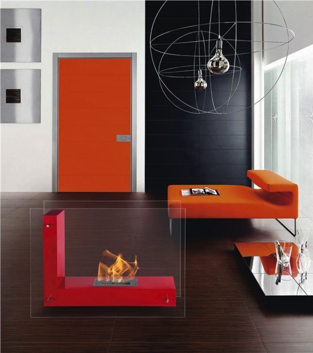 フロアータイプ バイオエタノール燃料暖炉「Vitrum L」 レージェンシー