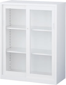 下置用ニュースタンダード書庫『ガラス引戸書庫(棚板2枚付)』