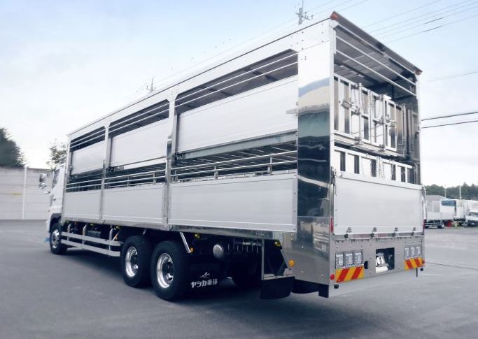 昇降床式豚運搬車【特殊運搬用トラックボディ：製作事例】