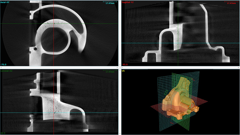 【CTサンプル画像】エンジン部品のCT撮影例※動画付き