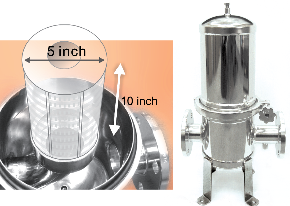 ADK-φ130mmフィルタ専用大流量ハウジング