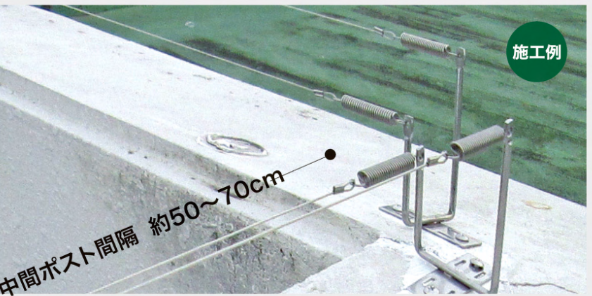 防鳥ワイヤー　エコワイヤーシステム