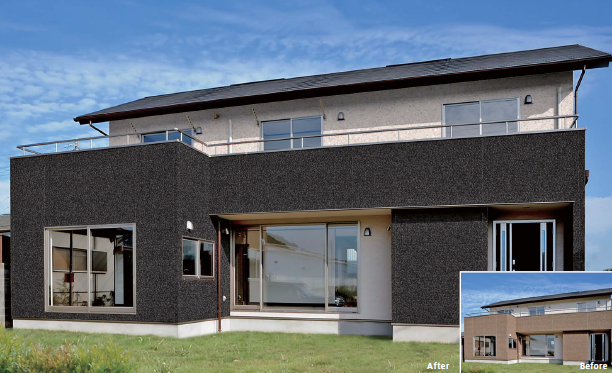 水性シリコン系微光沢多彩模様塗料『ダイヤ カレイド』