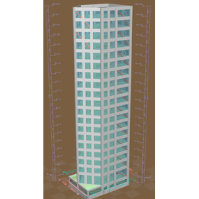 構造計算ソフト実例│RC造＋SRC造 19階建てオフィスビル