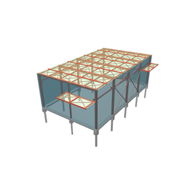構造計算ソフト実例│S造 1階建て工場
