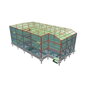 構造計算ソフト実例│S造 3階建て物流施設