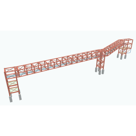 構造計算ソフト実例│S造 1階建てケーブルラック