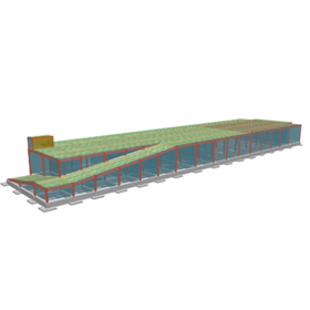 構造計算ソフト実例│S造 1階建て整備工場