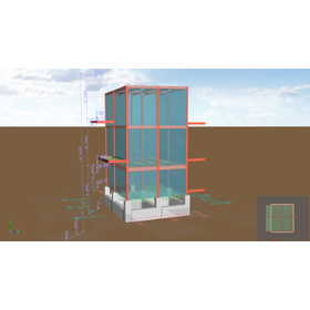 構造計算ソフト実例│S造 3階建てプラント建屋