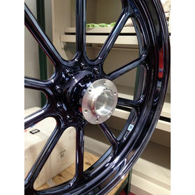 Silver mirror coating example | Chrome plating of motorcycle wheels in a glossy black color