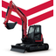 Rear ultra-small swing hydraulic excavator 'SV100-2A'