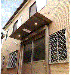 【特許申請】アルフィンひさし（庇）「アルプリズム板仕様」