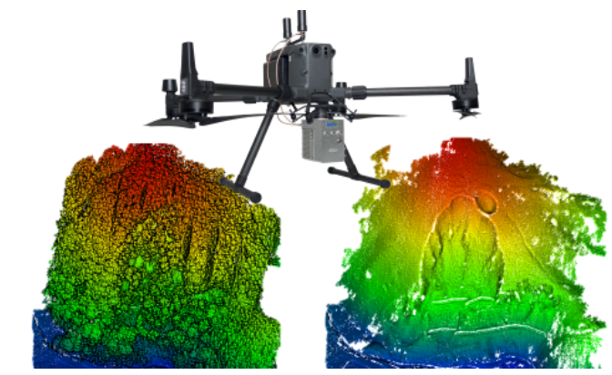 【実績】UAV搭載型レーザーによる急傾斜地の画像診断