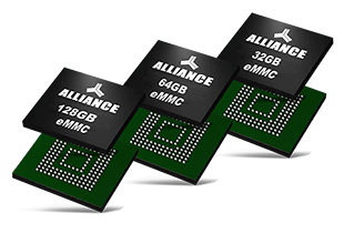 32GB、64GB、128GBの産業グレード eMMC