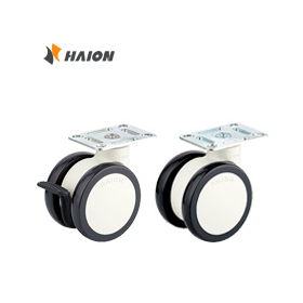 H322双輪・プレート取付【ハイオンキャスター】