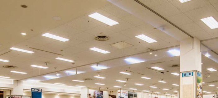 不燃シート製防煙たれ壁 スモバリア「テンション式」