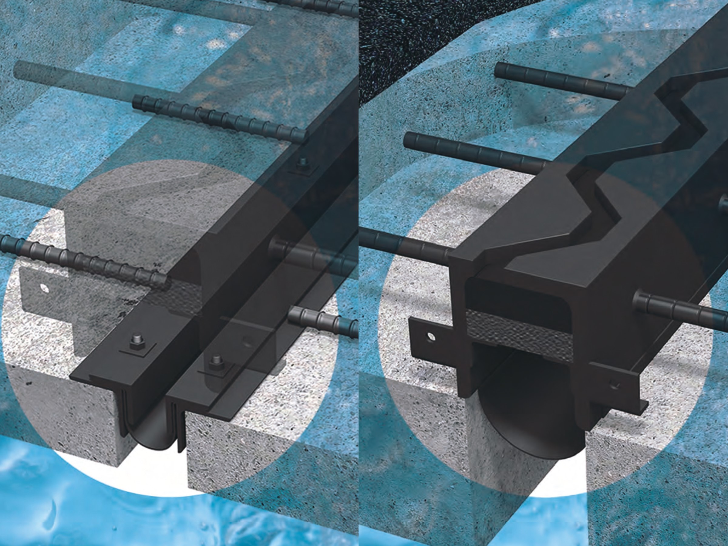 伸縮装置 二次止水材部材『ダブル止水ユニット』