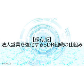 【保存版】法人営業を強化するSDR組織の仕組み