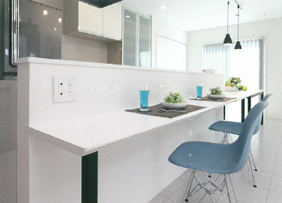 【新品】【未使用】アイカ工業　バリューエッジカウンター　L1400　t28 バリューエッジカウンター （メラミン化粧板貼りエッジ塗装カウンター