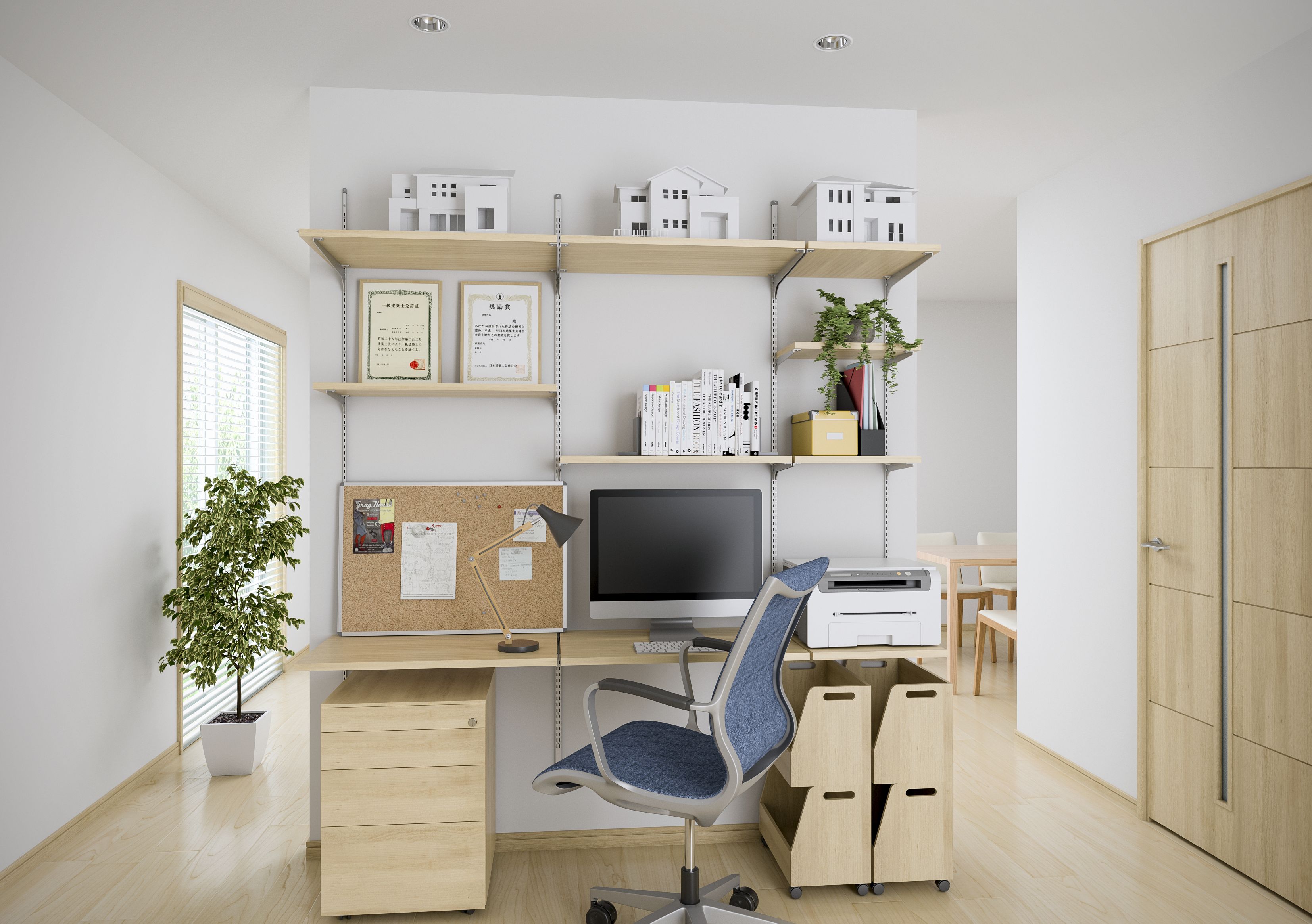 可動式だから作業デスクの代用も可能！『SS システム シューノ