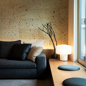 Natural stone: Ōya stone (for indoor walls)