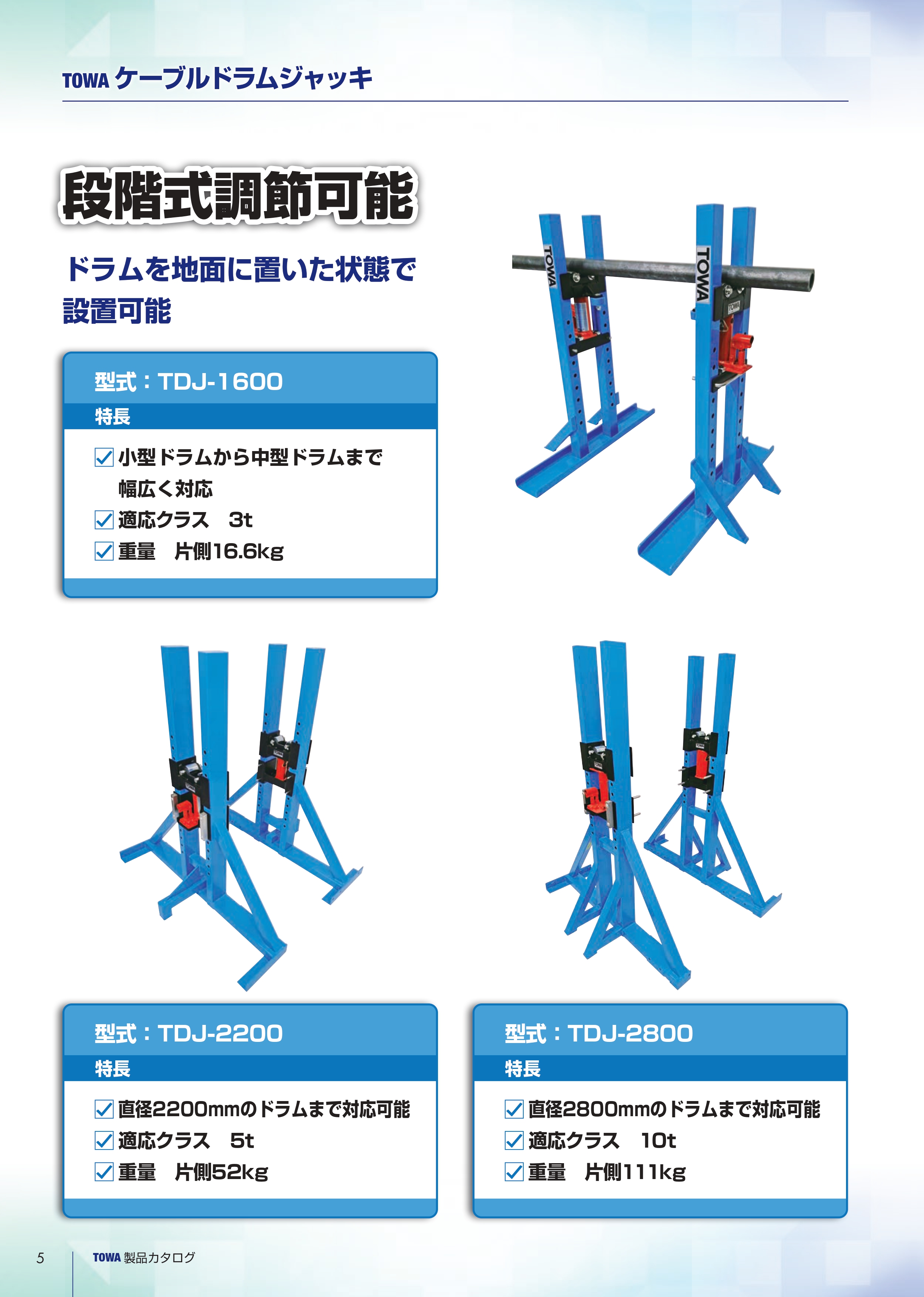 【ジャイ】ケーブルドラム【受注製作】 ケーブルドラムジャッキ 3種 東和サプライ | イプロス