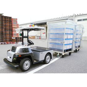 導入工事不要、屋内外対応の無人搬送サービス"eve auto"