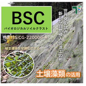 自然侵入促進工/BSCマット工法〔自然侵入促進型植生マット〕