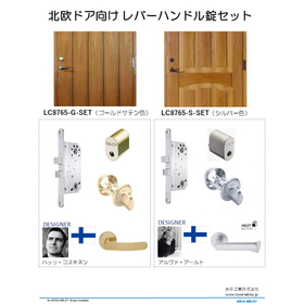 北欧ドア向けレバーハンドル錠セット