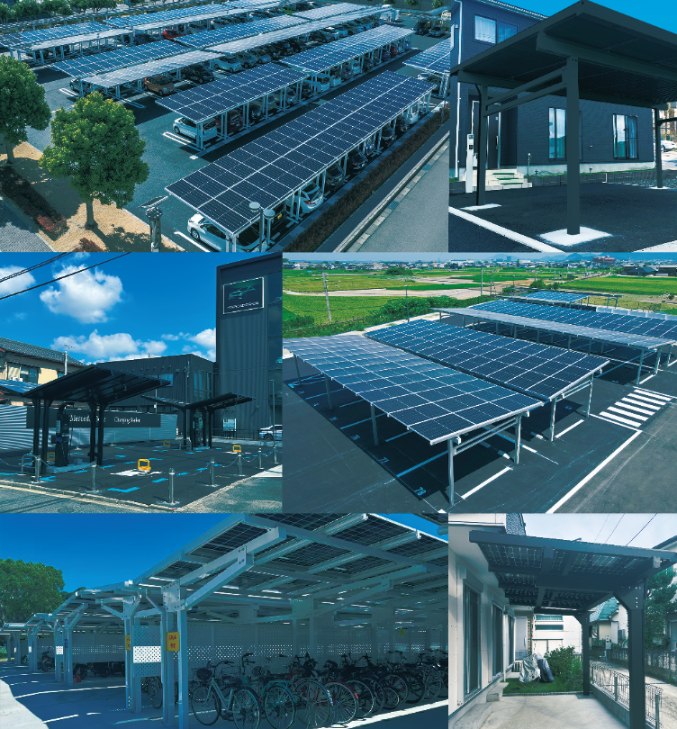 ソーラーカーポートで多彩なラインナップを誇るスカイジャパン
