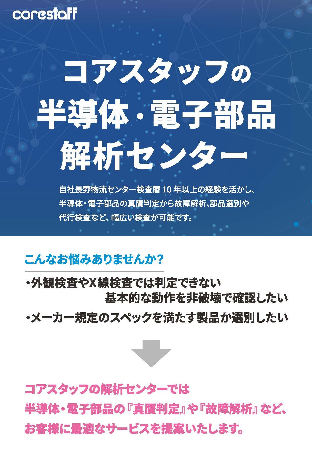 コアスタッフの 半導体・電子部品 解析センター