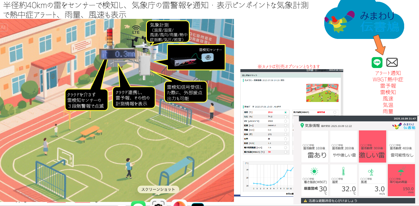 雷検知・雷予報IoT【みまわり伝書鳩】2026年4月リリース予定