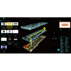 デジタルツインで複合施設の案内板を3D化＋状況をリアルタイム表示