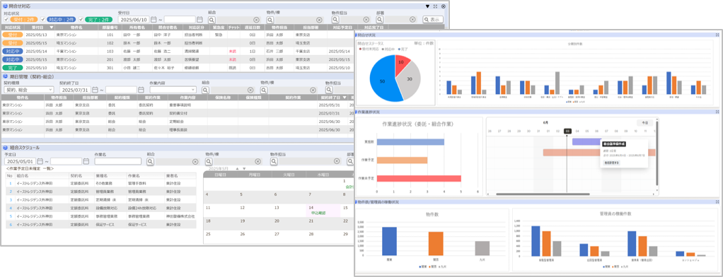 マンション管理会社向け：物件管理・フロント支援システム
