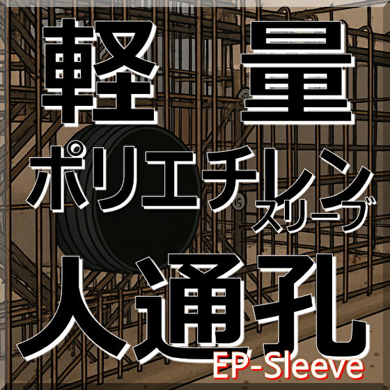 ポリエチレン製 人通孔(人通口)「EPスリーブ」軽量！省力化！