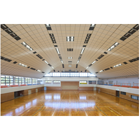 【塗料による天井の落下防止】グラスウールボード天井の落下防止実績