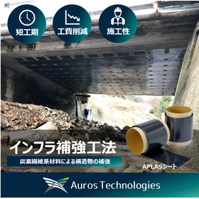 老朽化インフラ補強の工期短縮工法『APLASシート工法』