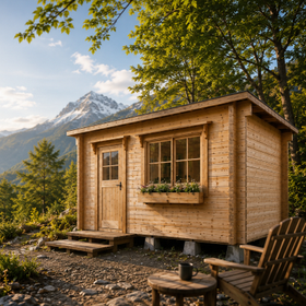 NIDO | Japanese Hinoki Machine-Cut Log House Kit