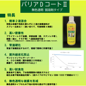 直塗り可能な2液型フッ素樹脂塗料スプレー『バリアDコートII』