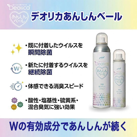 【ホテル向け】瞬間消臭×ウイルス不活性化！デオリカあんしんベール