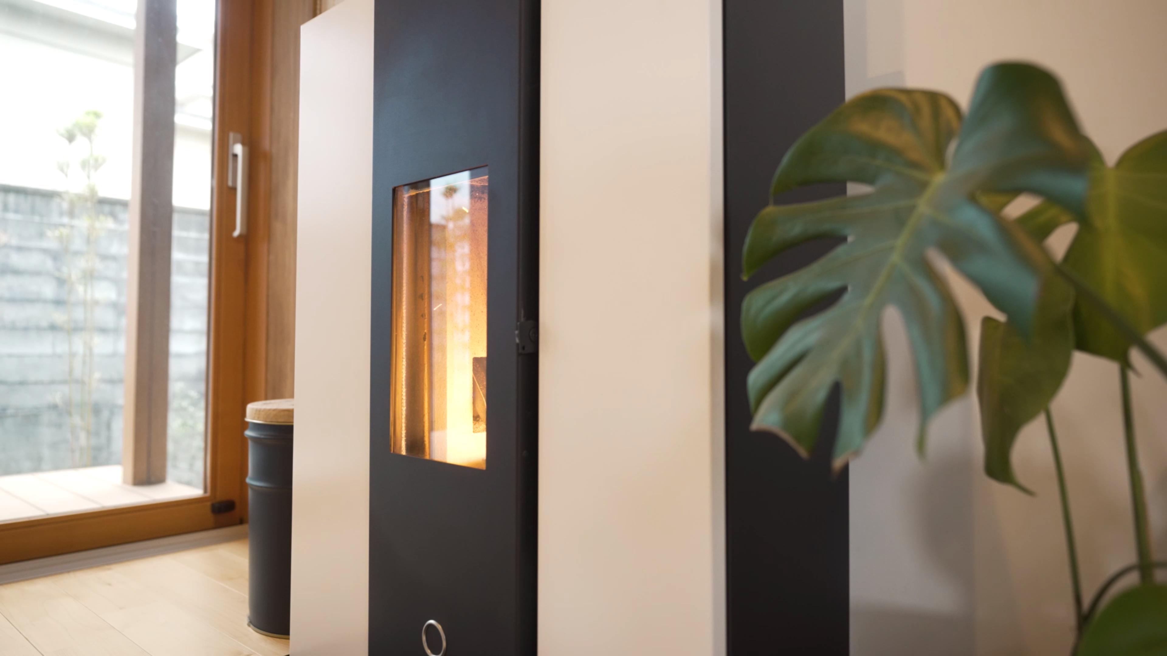 【カフェ向け】家全体をやさしく包み込むペレットストーブ