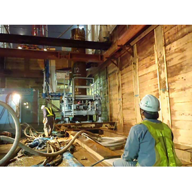 覆工板下の夜間道路占用杭施工『SPACE21工法』