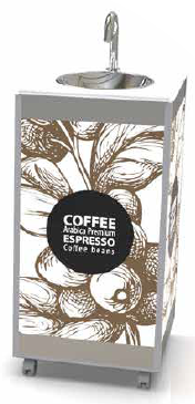 【災害支援向け】タンク式ポータブル手洗『広告 TEARA』