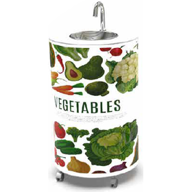 Tank-type portable hand wash "Advertisement TEARA" <Round type>