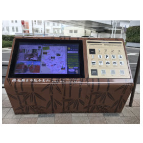 デジタルサイネージ事例｜多言語で駅周辺の観光と公共施設情報を表示